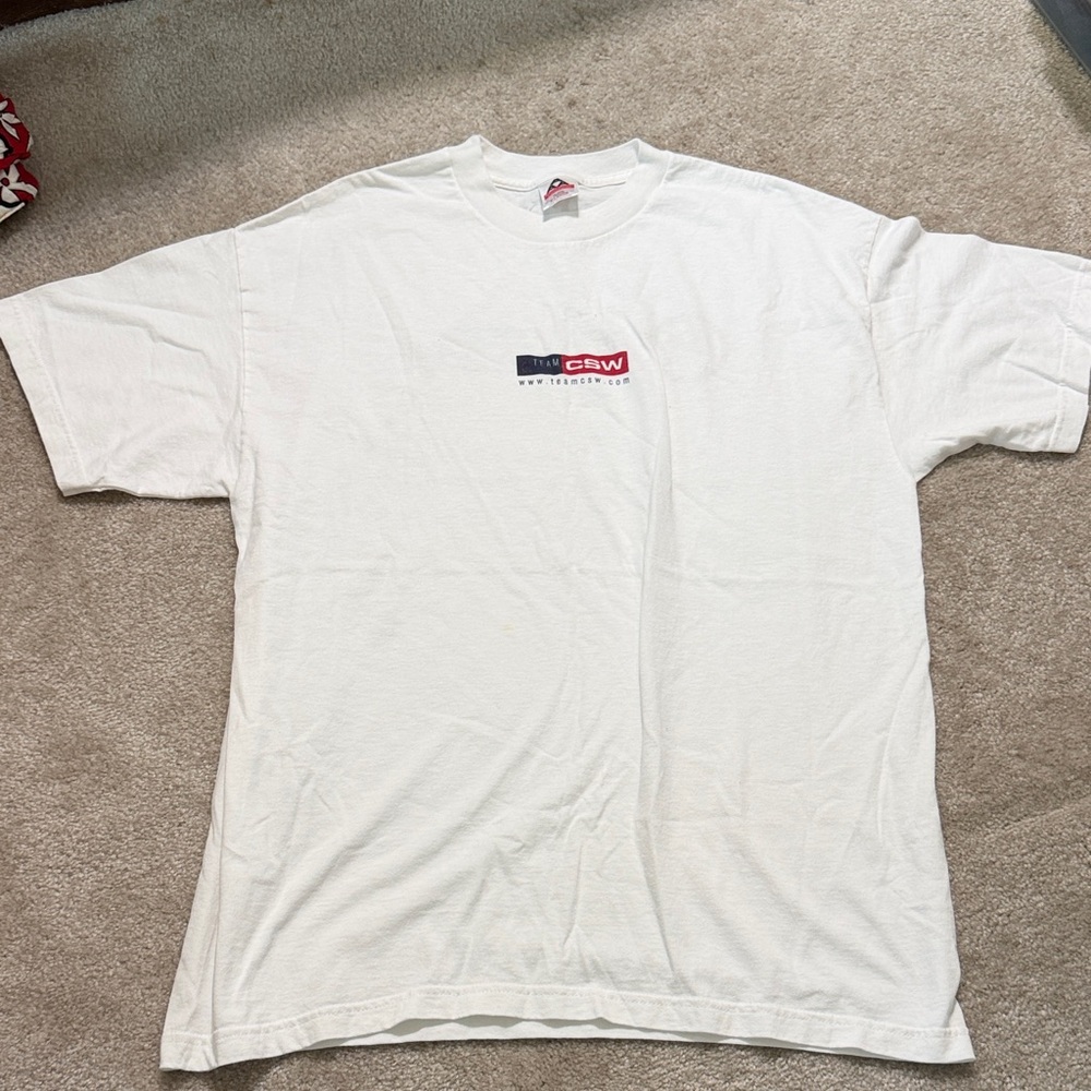 White Logo Crewneck T-Shirt - Classic Men's Tee